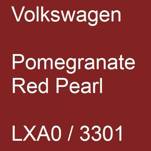 Volkswagen, Pomegranate Red Pearl, LXA0 / 3301.